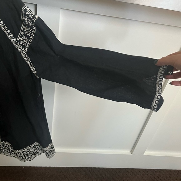 Madewell linen black size small shirt - Picture 2 of 3